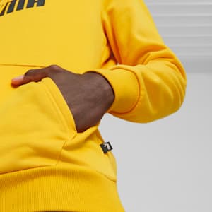Essentials+ Two-Tone Big Logo Men's Hoodie, Yellow Sizzle, extralarge