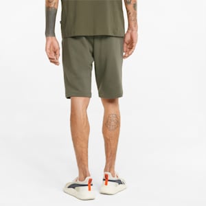 Essentials+ Two-Tone Men's Shorts, Dark Green Moss