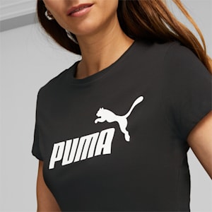 Essentials Logo Women's Tee, Puma Black
