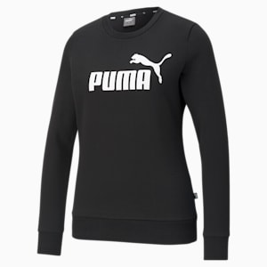 Essentials Logo Crew Neck Women's Sweater, Puma Black, extralarge-GBR