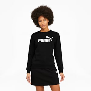 Essentials Logo Crew Neck Women's Sweater, Puma Black