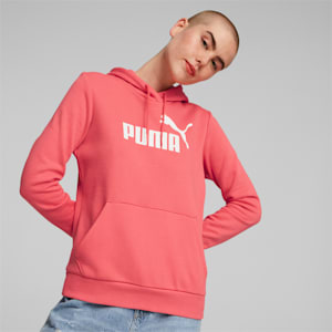 Essentials Logo Full-Zip Women's Hoodie, Salmon, extralarge-IND