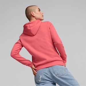 Essentials Logo Full-Zip Women's Hoodie, Salmon, extralarge-IND
