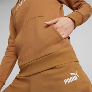 Sudadera con capucha Essentials con logo y largo completo para mujer, Desert Tan