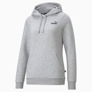 Sudadera con capucha para mujer Essentials Small Logo, Light Gray Heather, extralarge