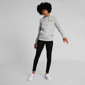 Sudadera con capucha para mujer Essentials Small Logo, Light Gray Heather, extralarge