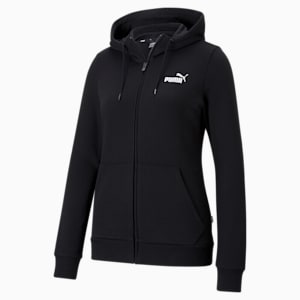 Chandail à capuche avec fermeture zippée intégrale Essentials Femme, Puma Black, extralarge