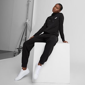 Chandail à capuche avec fermeture zippée intégrale Essentials Femme, Puma Black, extralarge