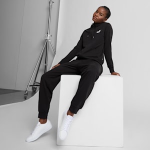 Essentials Full-Zip Women's Hoodie, Puma Black, extralarge