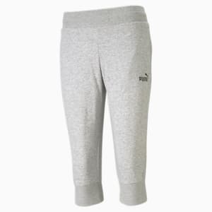 Essentials Capri Women's Sweatpants, Light Gray Heather