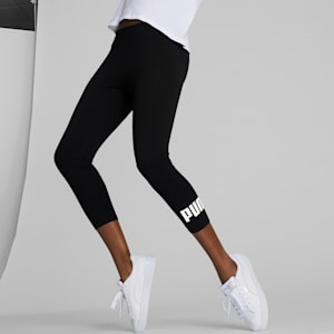 Essentials Women's 3/4 Logo Leggings, Puma Black