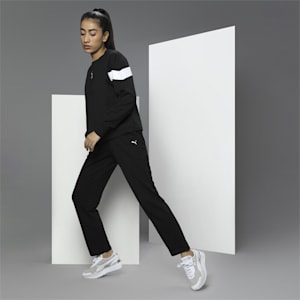 Women's Mid-Rise Sweat Pants, Puma Black-CAT, extralarge-IND