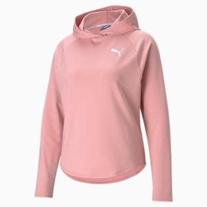 Active Knitted Relaxed Fit Women's Hoodie, Bridal Rose