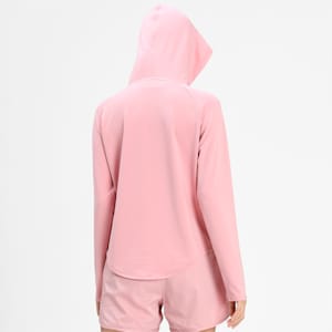 Active Knitted Relaxed Fit Women's Hoodie, Bridal Rose, extralarge-IND