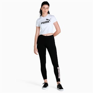 Essentials Logo Slim Fit Women's T-shirt, Puma White