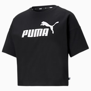 Women's Relaxed Fit Crop Top, Puma Black, extralarge-IND