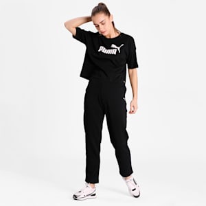 Women's Relaxed Fit Crop Top, Puma Black, extralarge-IND