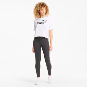 Essentials Logo Cropped Tee Women, Puma White