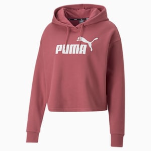 Essentials Cropped Logo Women's Hoodie, Dusty Orchid, extralarge-IND