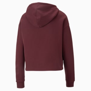 Cropped Logo Women's Hoodie, Aubergine, extralarge-IND