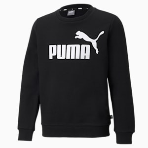 Big Logo Boy's Crew-Neck Sweat Shirt, Puma Black, extralarge-IND