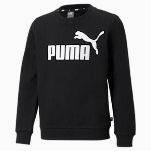 Big Logo Boy's Crew-Neck Sweat Shirt, Puma Black, extralarge-IND