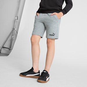 Shorts de entrenamiento Essentials para jóvenes, Medium Gray Heather, extralarge