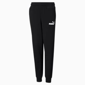 Essential Logo Knitted Boy's Pants, Puma Black, extralarge-IND