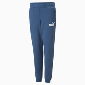 Logo Boy's Knitted Pants, Lake Blue, extralarge-IND