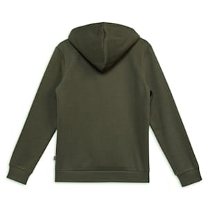 Essential+ 2 Colour Big Logo Boy's Hoodie, Dark Olive, extralarge-IND