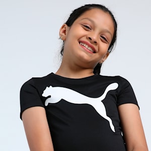 Active Girls T-Shirt, Puma Black, extralarge-IND
