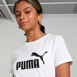Logo Girl's T-Shirt, Puma White, extralarge-IND