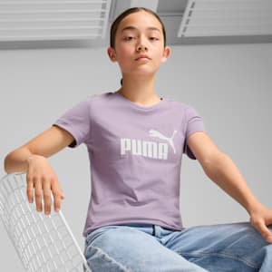 Essentials Logo Girls' Tee, Pale Plum, extralarge