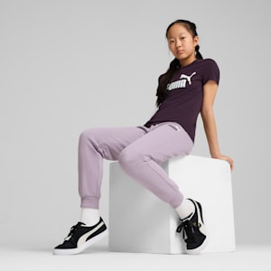 Essentials Logo Girls' Tee, Midnight Plum, extralarge