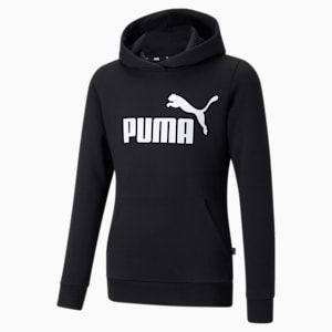 Sudadera con capucha con logotipo Essentials+ para jóvenes, Puma Black