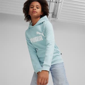 Sudadera con capucha con logotipo Essentials+ para jóvenes, Turquoise Surf, extralarge