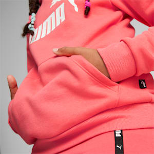 Essentials Logo Girl's Hoodie, Salmon, extralarge-IND