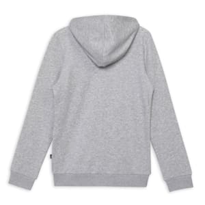Essentials Small Logo Full-Zip Youth Hoodie, Light Gray Heather, extralarge-IND