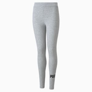 Logo Girl's Leggings, Light Gray Heather, extralarge-IND