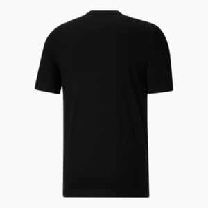 Camiseta con logo bordada Essentials para hombre, Puma Black-Puma White