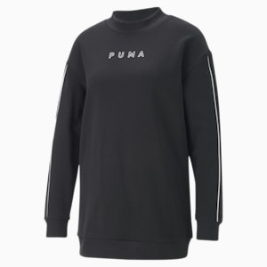Style Cat High-Neck Crew Women's Sweat Shirt, Cotton Black, extralarge-IND