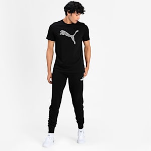 Cat Men's  T-shirt, Puma Black
