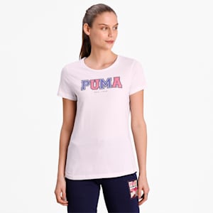 PUMA Collegiate Graphic Women's T-Shirt, Puma White