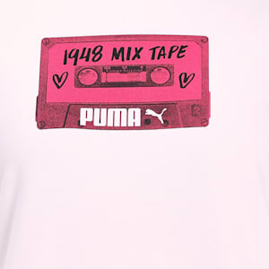 Mix Tape Graphic Crew Neck Women's T-Shirt, Puma White