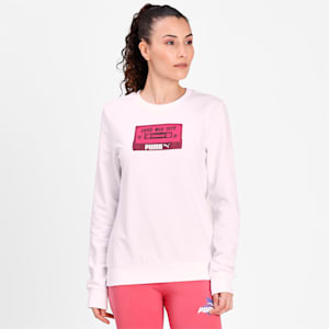 Mix Tape Graphic Crew Neck Women's T-Shirt, Puma White