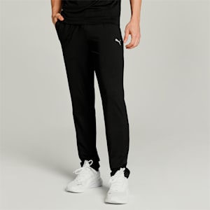 Active Polyester Men's Slim Pants, Puma Black