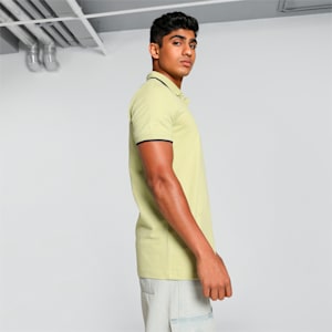 Collar Tipping Heather Men's Slim Fit Polo, Pistachio Green, extralarge-IND