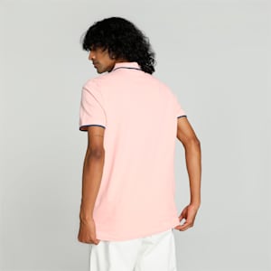 Collar Tipping Heather Men's Slim Fit Polo, Rose Dust, extralarge-IND