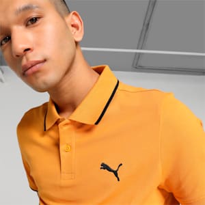 Collar Tipping Heather Men's Slim Fit Polo, Ginger Tea, extralarge-IND