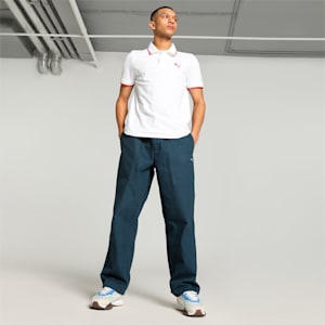 Collar Tipping Heather Men's Slim Fit Polo, PUMA White-Cat, extralarge-IND